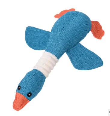 Dog Duck Toy Blue sold by Poopy and Poops General Pet Store poppyandpoops.ca