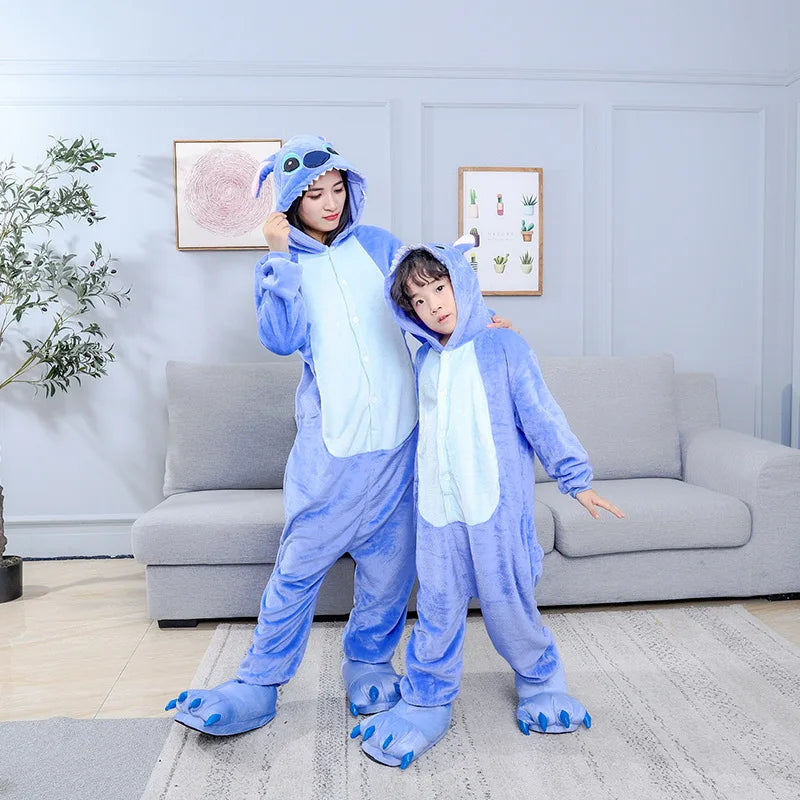 MINISO Pajamas Disney Couple Model Long Sleeves Siamese Pajamas Tigger Tracksuit Piglet Parent Child Sportswear Wholesale Stitch sold by Poopy and Poops General Pet Store poppyandpoops.ca