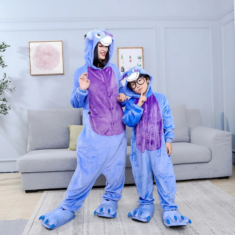 MINISO Pajamas Disney Couple Model Long Sleeves Siamese Pajamas Tigger Tracksuit Piglet Parent Child Sportswear Wholesale eeyore sold by Poopy and Poops General Pet Store poppyandpoops.ca