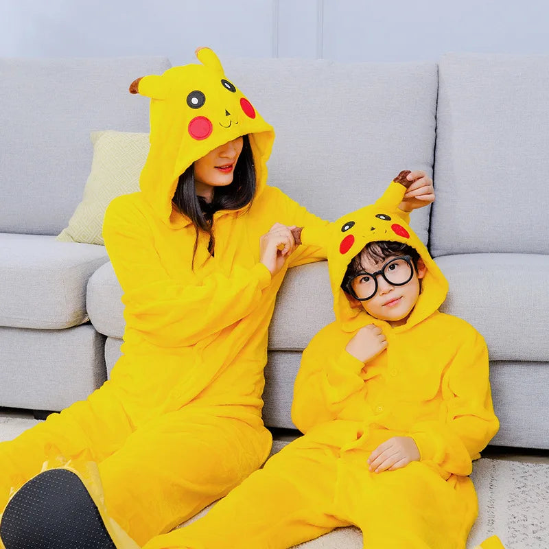 MINISO Pajamas Disney Couple Model Long Sleeves Siamese Pajamas Tigger Tracksuit Piglet Parent Child Sportswear Wholesale Pikachu sold by Poopy and Poops General Pet Store poppyandpoops.ca