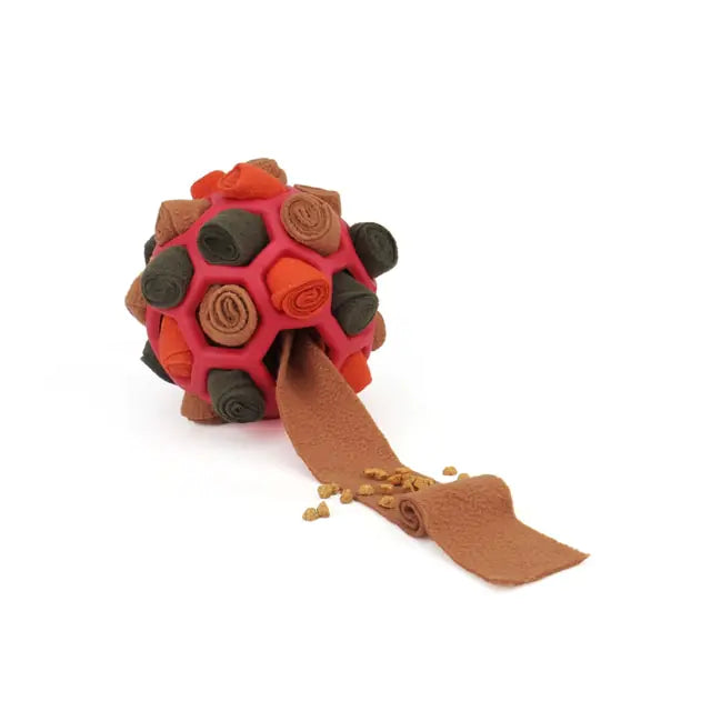 Dog Sniffing Ball Training Toy Dark Red sold by Poopy and Poops General Pet Store poppyandpoops.ca