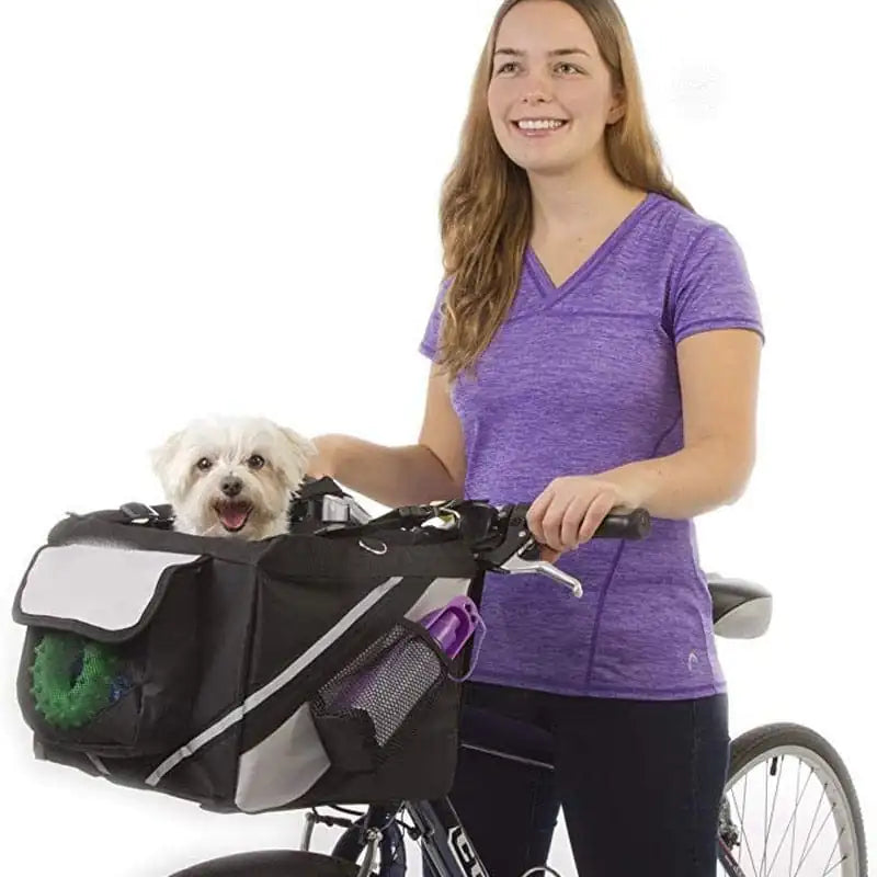 Dog Bicycle Basket Carrier sold by Poopy and Poops General Pet Store poppyandpoops.ca