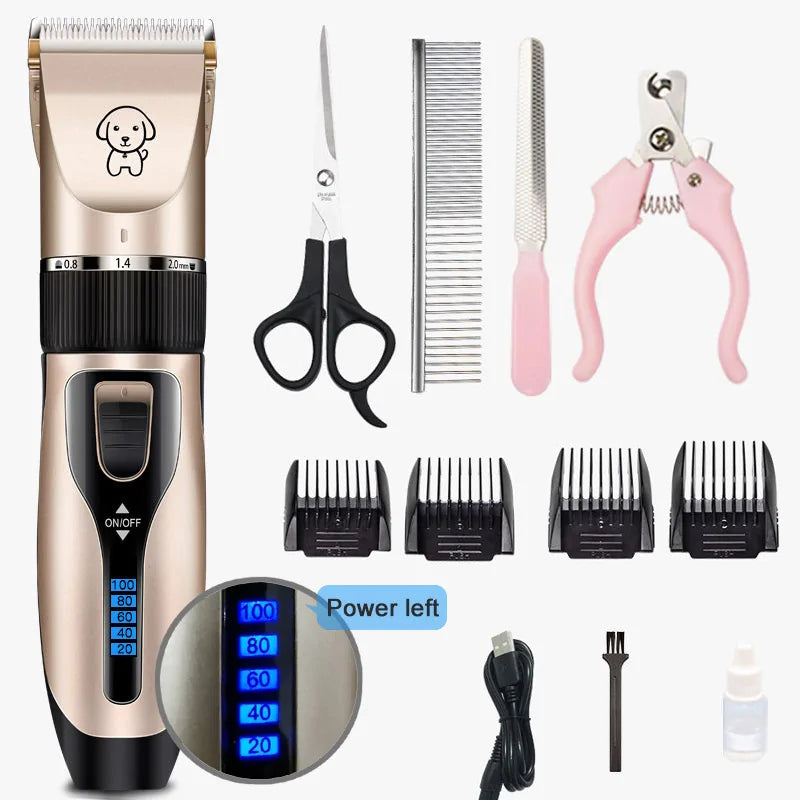 Rechargeable Pet Hair Clipper Grooming Set Power-B sold by Poopy and Poops General Pet Store poppyandpoops.ca