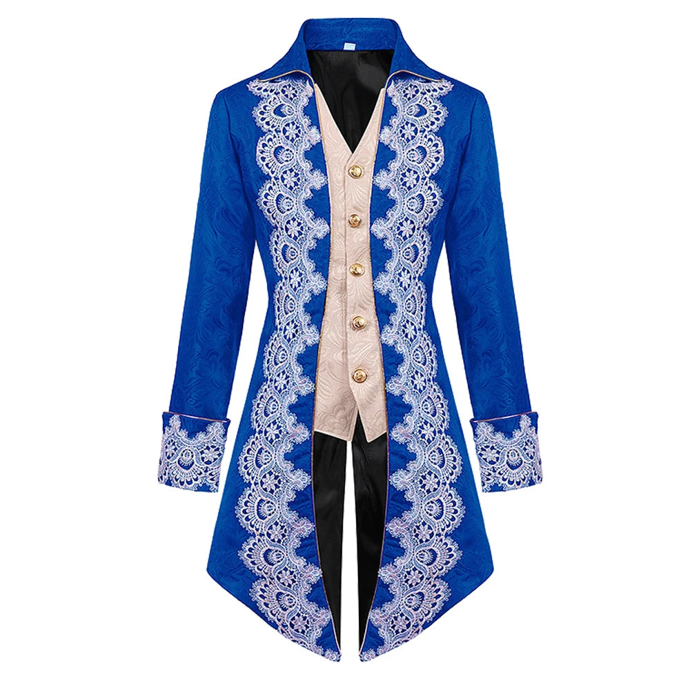 Men's Steampunk Pirate Halloween Costume Jacket Red Green Purple Black Tailcoat Jacket 2 sold by Poopy and Poops General Pet Store poppyandpoops.ca