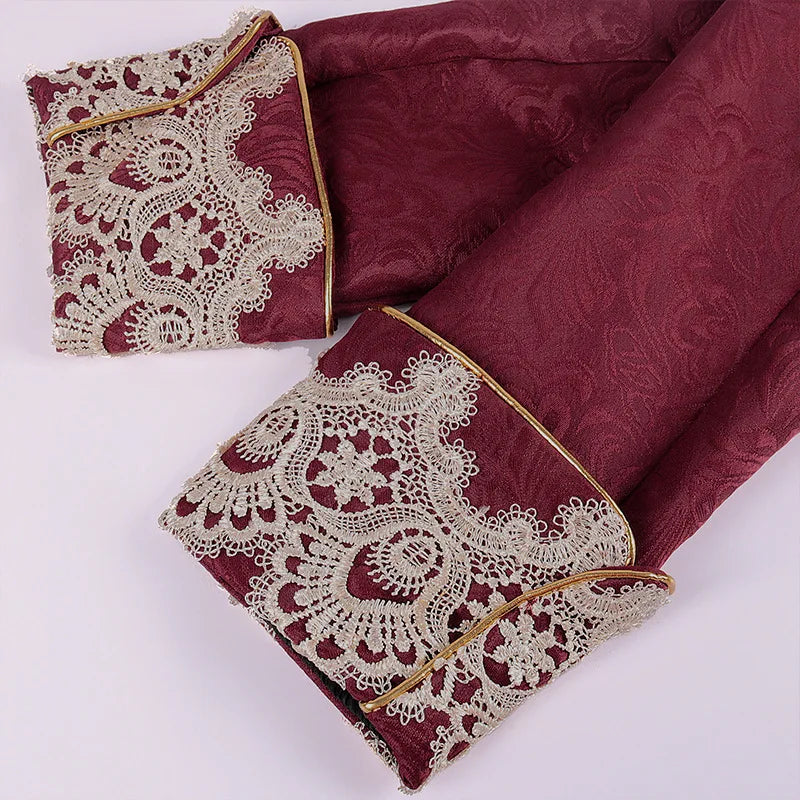 Men's Steampunk Pirate Halloween Costume Jacket Red Green Purple Black Tailcoat Jacket sold by Poopy and Poops General Pet Store poppyandpoops.ca