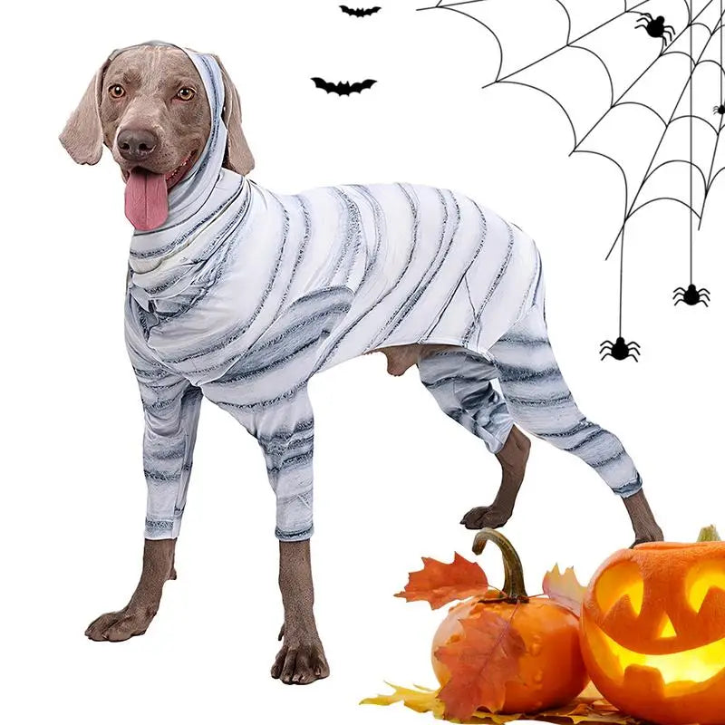 Mummy Dog Costume Portable Mummy Skeleton Pet Clothes Pet Cosplay Costume Funny Halloween Cat Clothes Reusable Dog Halloween sold by Poopy and Poops General Pet Store poppyandpoops.ca