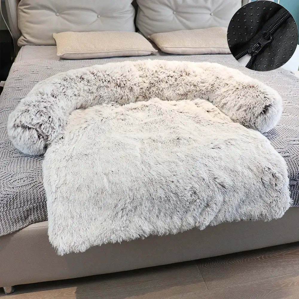 Washable Plush Dog Bed Sofa Cover White Coffee-Washable 90x80x20cm sold by Poopy and Poops General Pet Store poppyandpoops.ca