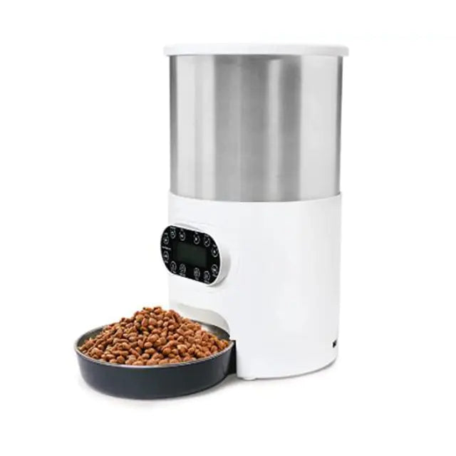 Wi-Fi Voice Recording Call Smart Pet Dog Feeder 4.5L Single Bowl Button Control sold by Poopy and Poops General Pet Store poppyandpoops.ca