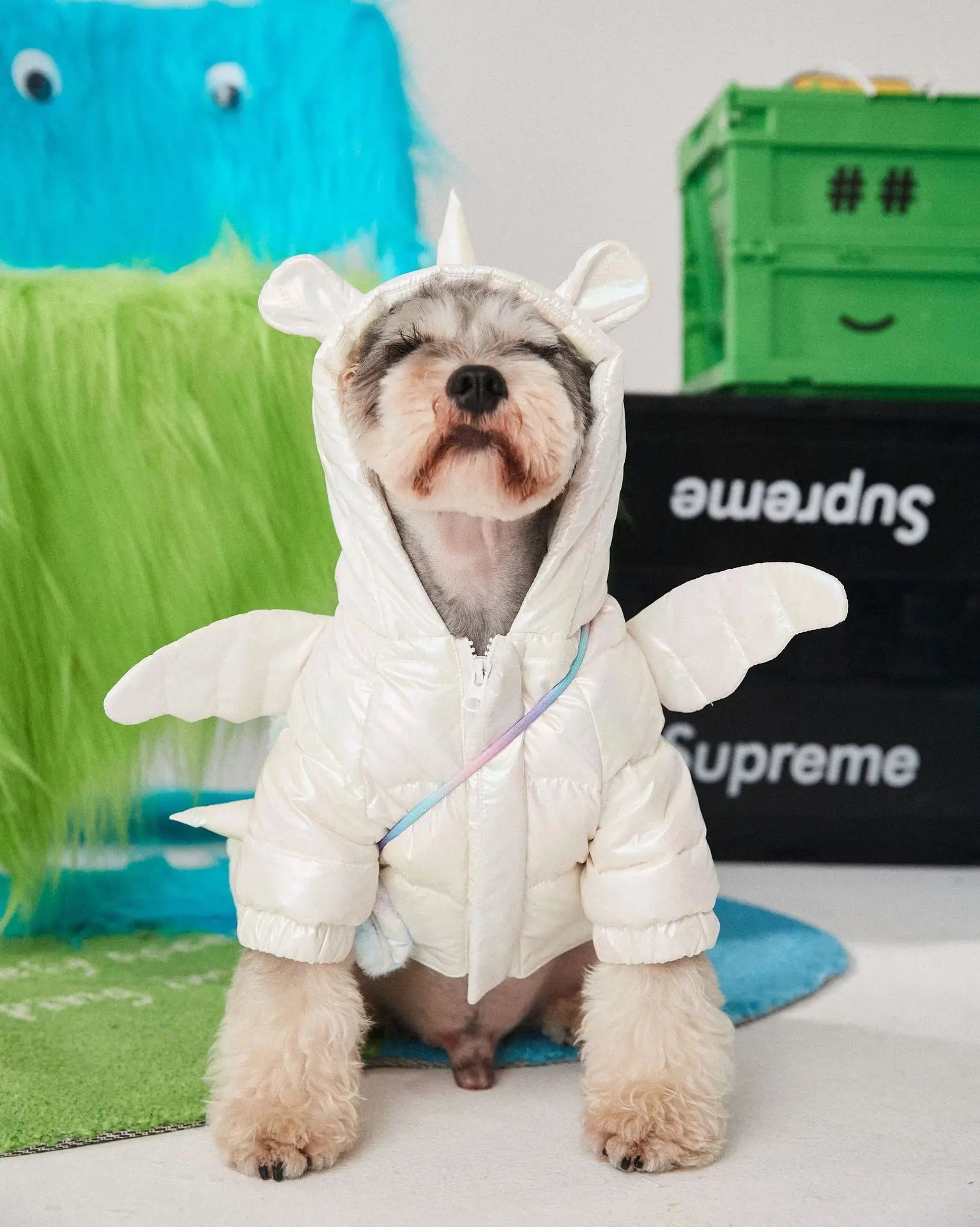 New Dog Clothes Winter Pet Down Jacket Warm Thick Unicorn Down Jacket With Backpack For Puppy Small Dog Cat Coat Pug Schnauzer sold by Poopy and Poops General Pet Store poppyandpoops.ca