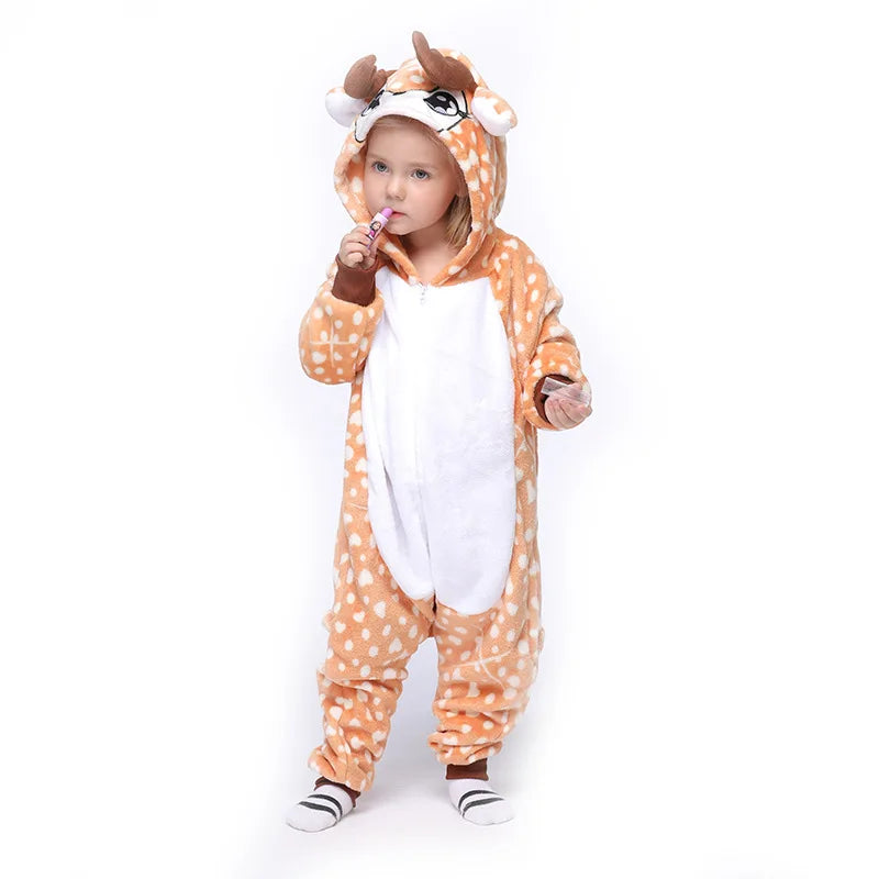 New Style Kids Unicorn Kigurumi Pajamas Boy Girl Sleepwear Pyjama Onesie Funny Child Onepiece Halloween Animal Cosplay Costume sold by Poopy and Poops General Pet Store poppyandpoops.ca