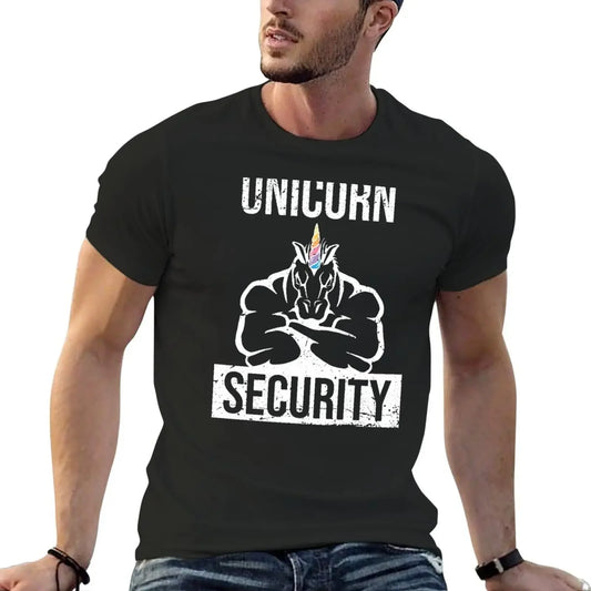 New Unicorn Security T-Shirt anime clothes black t shirts Anime t-shirt quick drying shirt t shirts for men pack Black sold by Poopy and Poops General Pet Store poppyandpoops.ca