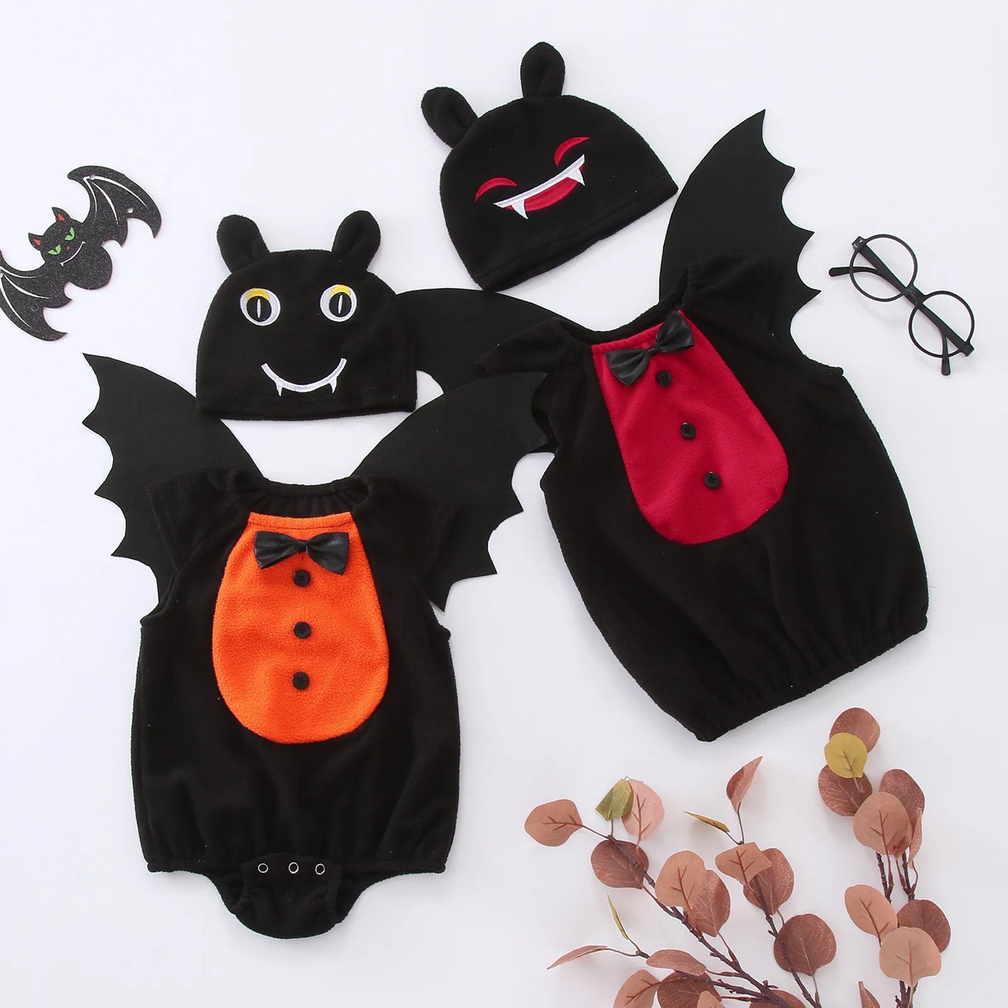 Newborn Baby Autumn My First Halloween Suit Newborn Baby Boy Cosplay Costume Infant Pumpkin Bat Hoodie Bodysuit 12-18 Months sold by Poopy and Poops General Pet Store poppyandpoops.ca