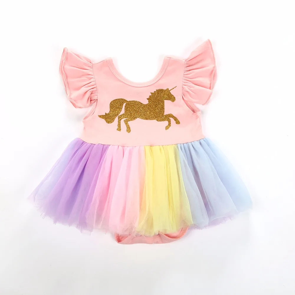 Newborn Infant Toddler Girl Romper Unicorn Cartoon Half Sleeve Jumpsuit Dresses Costumes Outfit Baby Girls Lace Tutu Dress 0-24M sold by Poopy and Poops General Pet Store poppyandpoops.ca