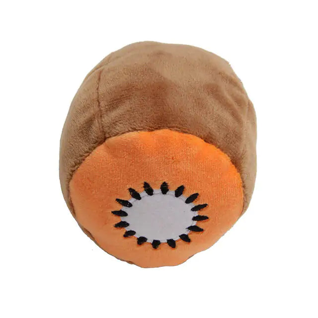 Fruit Plush Dog Toys Orange Kiwi Fruit sold by Poopy and Poops General Pet Store poppyandpoops.ca