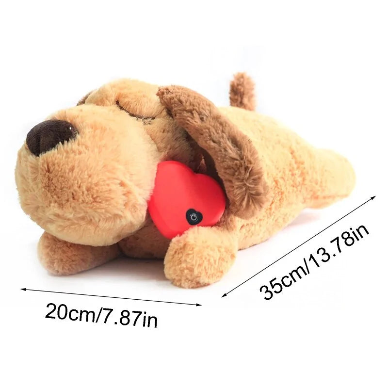 Heartbeat Puppy Behavioral Training Plush Pet Toy Khaki 20 x 35 CM sold by Poopy and Poops General Pet Store poppyandpoops.ca