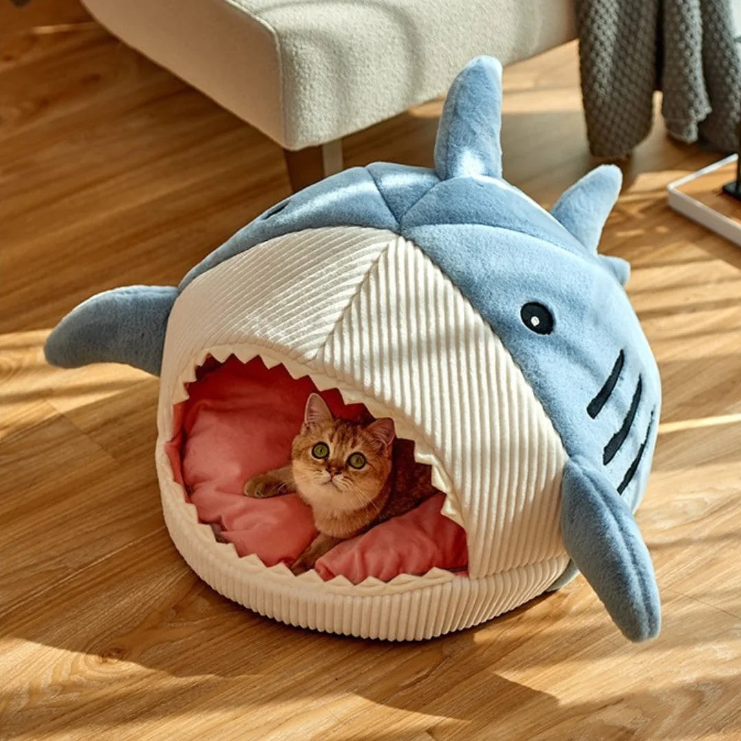 The Shark Pet Dog Bed sold by Poopy and Poops General Pet Store poppyandpoops.ca