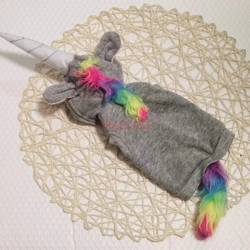 Pet Clothes Unicorn Dog Hoodie Dog Clothes Spring and Autumn Edition sold by Poopy and Poops General Pet Store poppyandpoops.ca