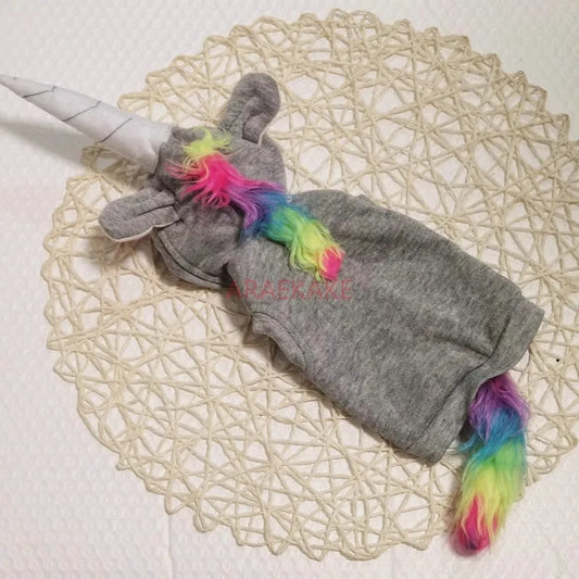 Pet Clothes Unicorn Dog Hoodie Dog Clothes Spring and Autumn Edition sold by Poopy and Poops General Pet Store poppyandpoops.ca