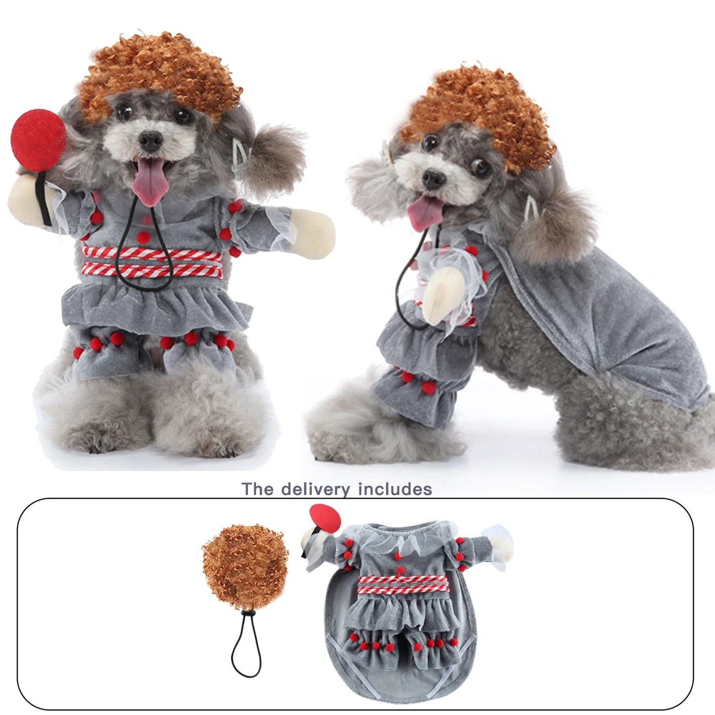 Pet Cosplay Funny Costume Killer Santa Claus Shape Party Fancy Festival Deadly Doll Christmas Pet Clothes Halloween Cat Costume PF84 sold by Poopy and Poops General Pet Store poppyandpoops.ca