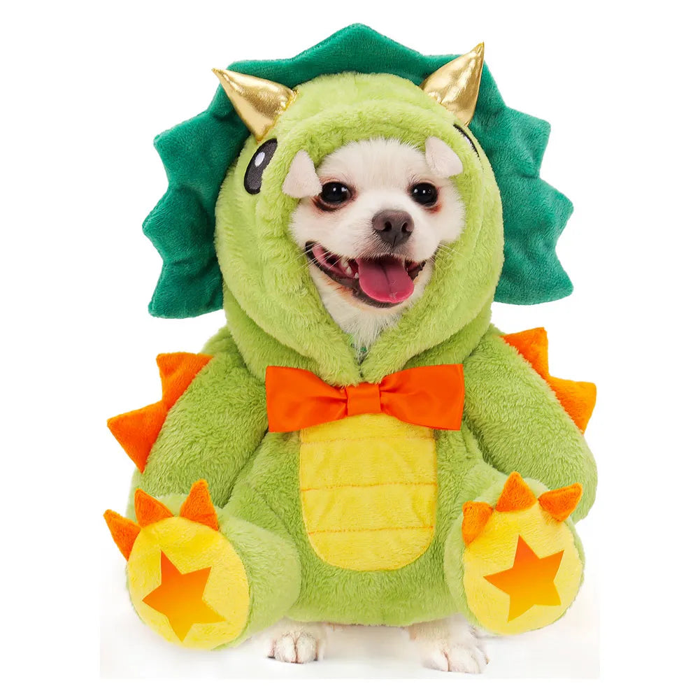 Pet Dog Bear Panda Bat Unicorn Dino Deer Rabbit Pumpkin Skeleton Halloween Costume F sold by Poopy and Poops General Pet Store poppyandpoops.ca