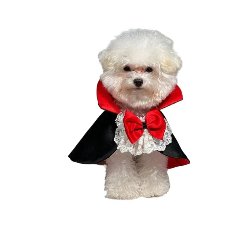 Pet Halloween Vampire Cape Cosplay Cat Cape Clothes Dog Cape sold by Poopy and Poops General Pet Store poppyandpoops.ca