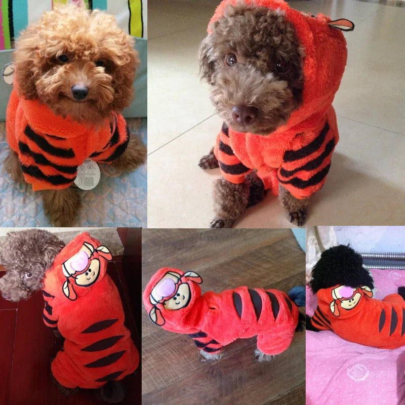 Tiger Dog Hoodies Halloween Costumes sold by Poopy and Poops General Pet Store poppyandpoops.ca