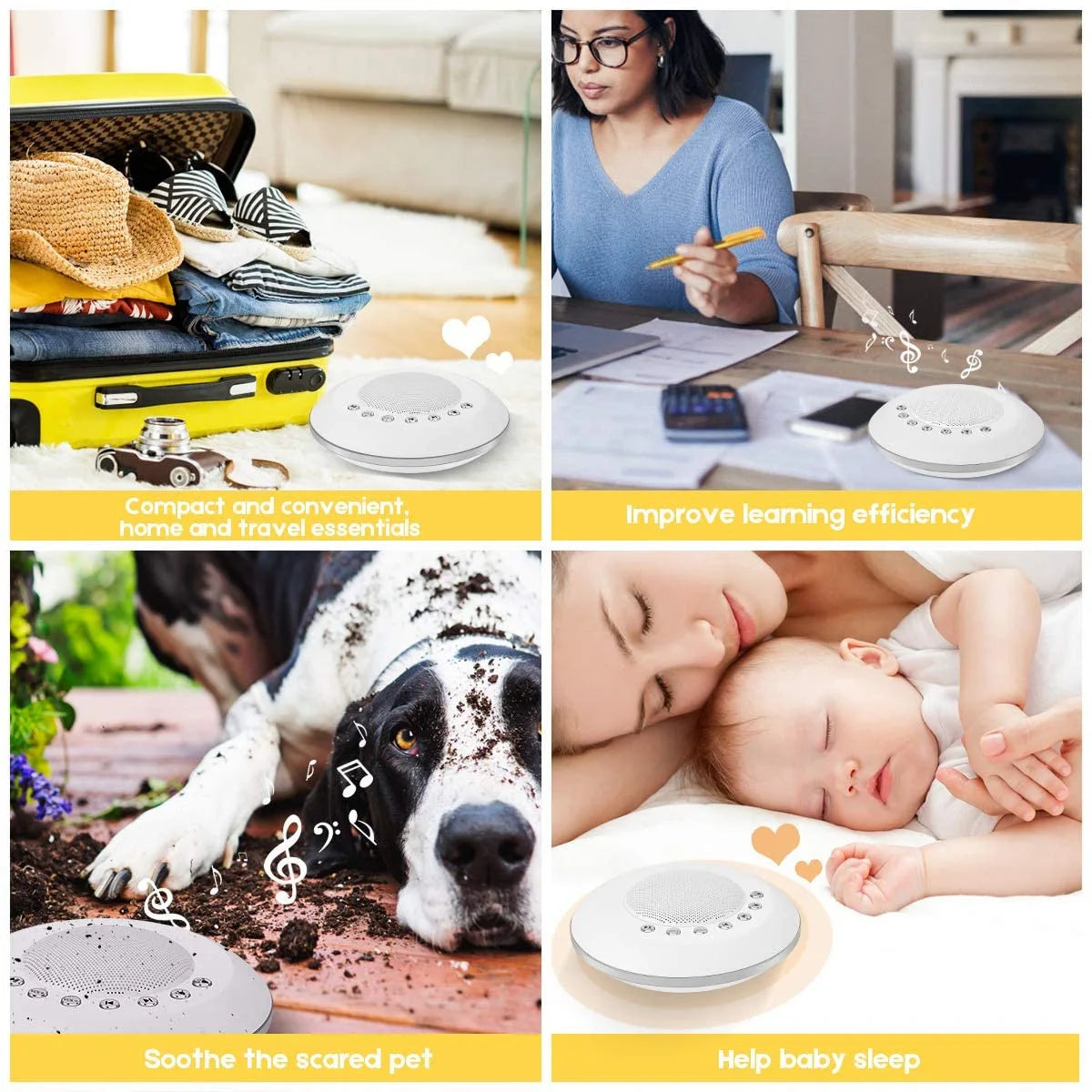 USB Rechargeable Dog White Noise Machine sold by Poopy and Poops General Pet Store poppyandpoops.ca