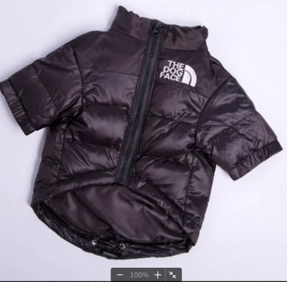 The Dog Fans Winter Dog Jacket sold by Poopy and Poops General Pet Store poppyandpoops.ca