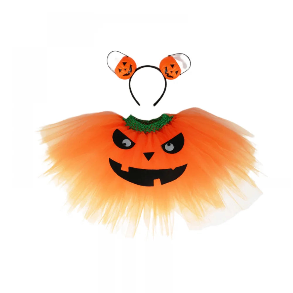 Matching Toddler Pumpkin Tutu Skirt Halloween Costume sold by Poopy and Poops General Pet Store poppyandpoops.ca