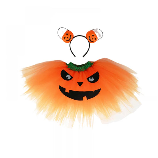Matching Toddler Pumpkin Tutu Skirt Halloween Costume sold by Poopy and Poops General Pet Store poppyandpoops.ca