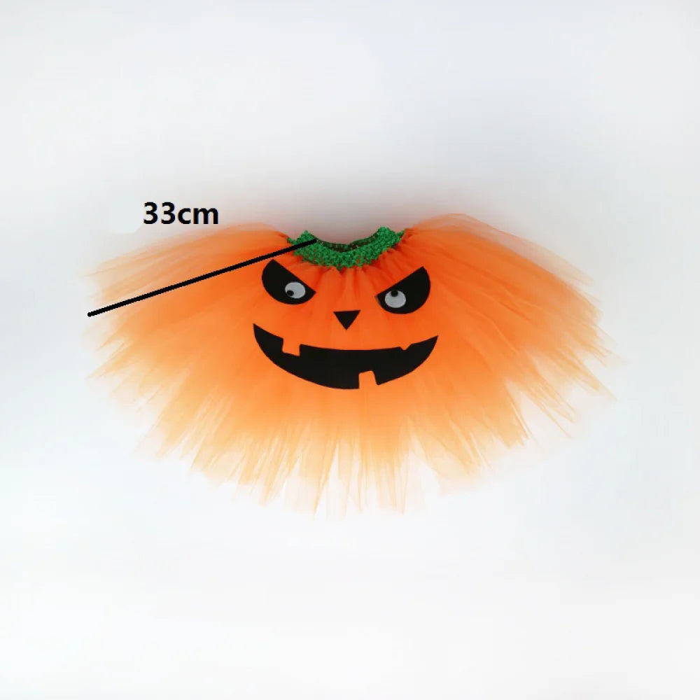 Matching Toddler Pumpkin Tutu Skirt Halloween Costume sold by Poopy and Poops General Pet Store poppyandpoops.ca