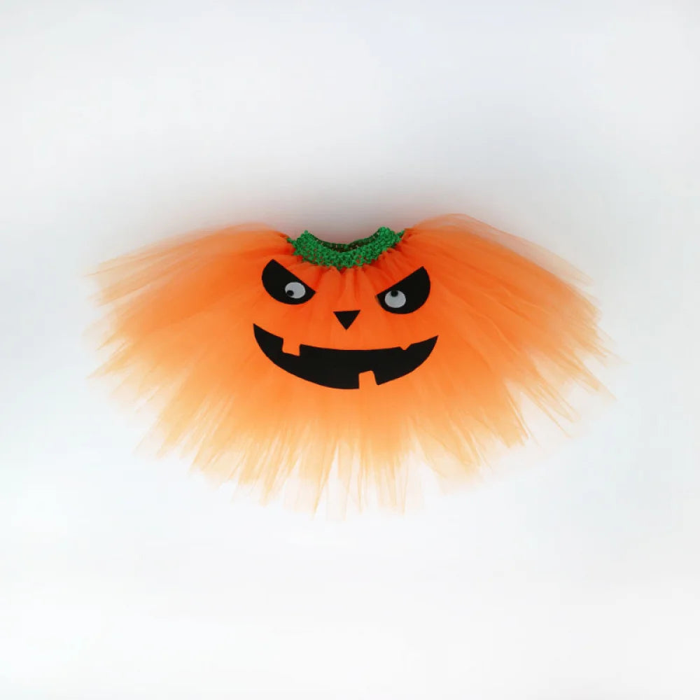 Matching Toddler Pumpkin Tutu Skirt Halloween Costume sold by Poopy and Poops General Pet Store poppyandpoops.ca