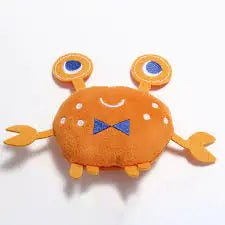 Mushroom Food Plush Squeaking Pet Toy Crab sold by Poopy and Poops General Pet Store poppyandpoops.ca