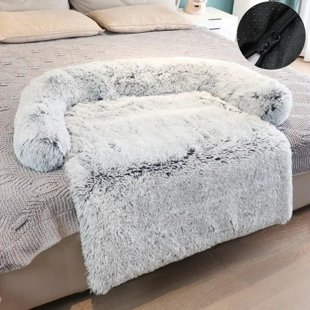 Washable Plush Dog Bed Sofa Cover Gray-Washable 115x95x20cm sold by Poopy and Poops General Pet Store poppyandpoops.ca