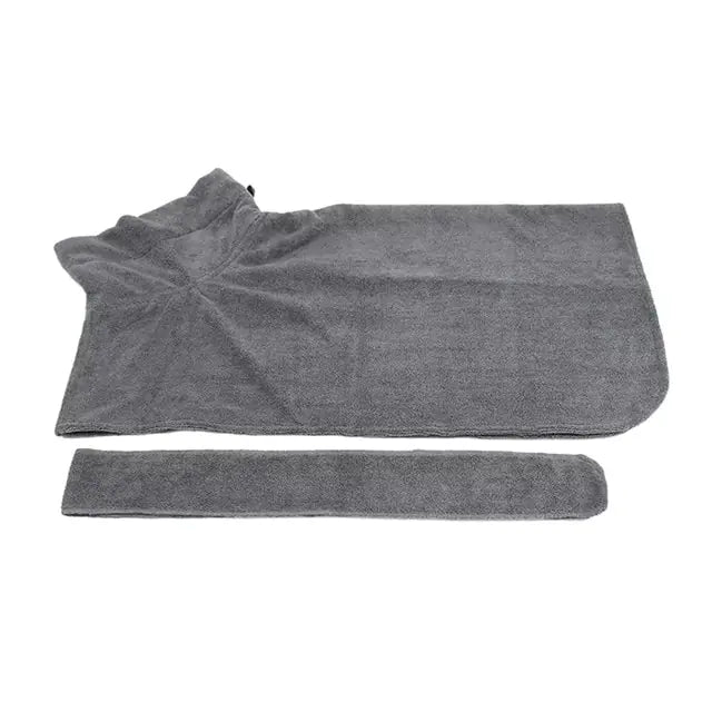 Super Absorbent Pet Bathrobe Towel sold by Poopy and Poops General Pet Store poppyandpoops.ca