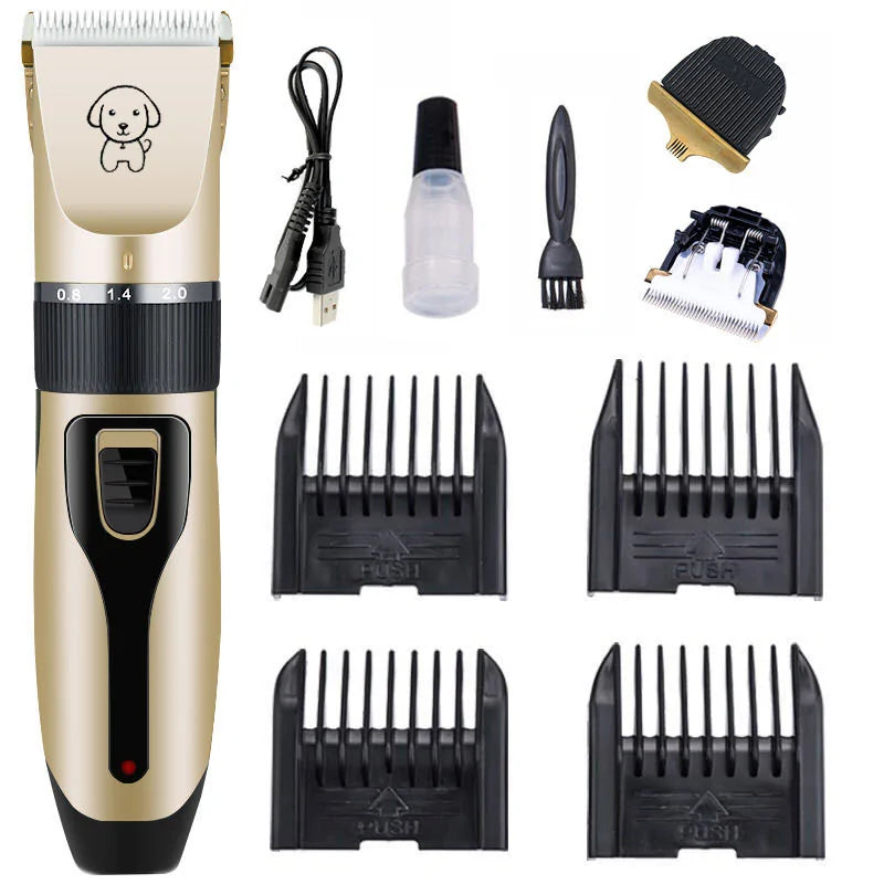 Rechargeable Pet Hair Clipper Grooming Set sold by Poopy and Poops General Pet Store poppyandpoops.ca