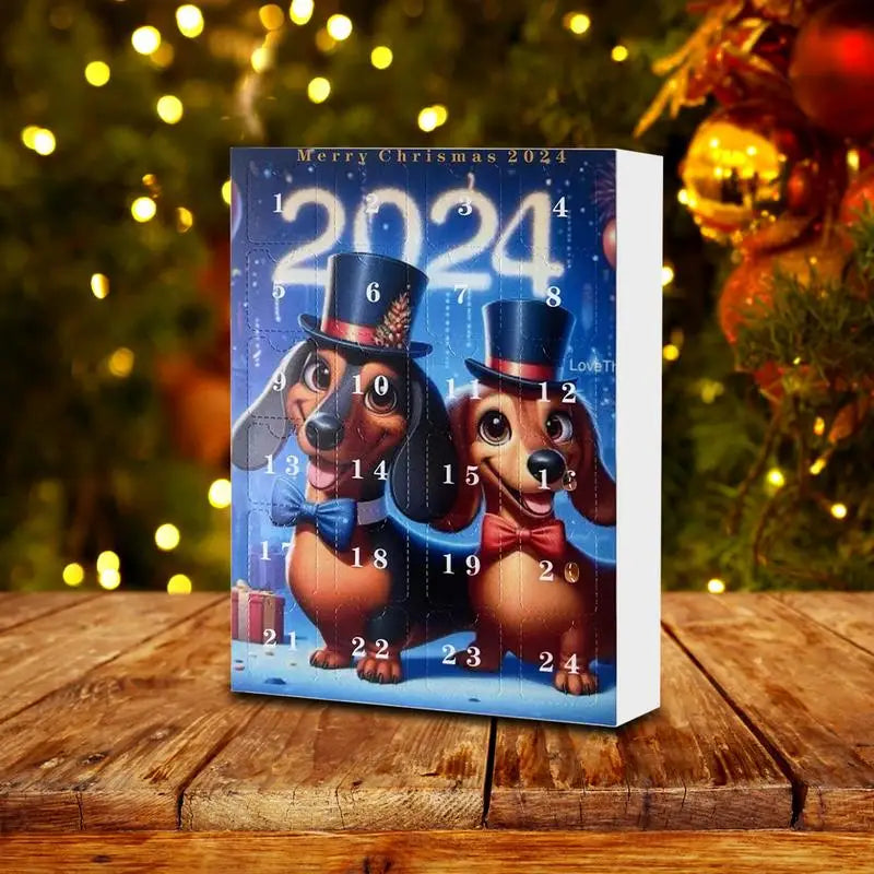 Dachshund Dog Christmas Tree Decoration Advent Calendar 24 Days Of Christmas