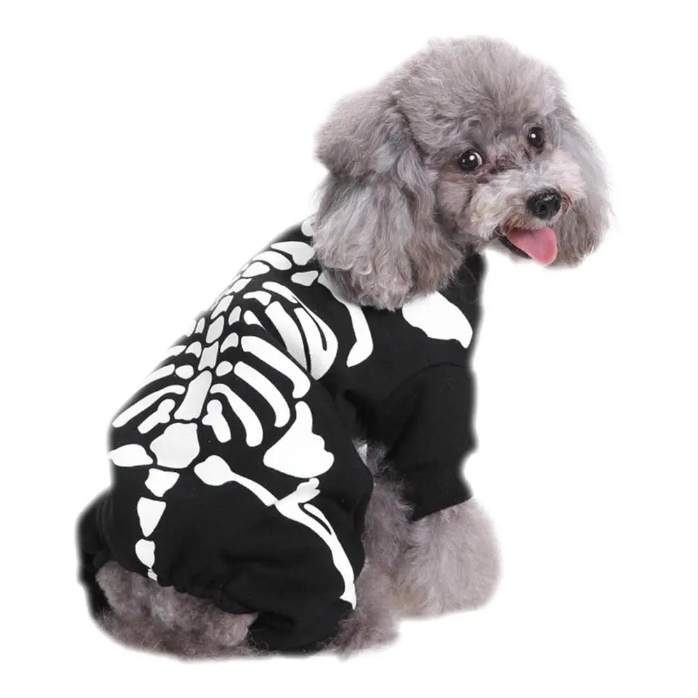Skeleton Dog Onesie Halloween Costume CN sold by Poopy and Poops General Pet Store poppyandpoops.ca