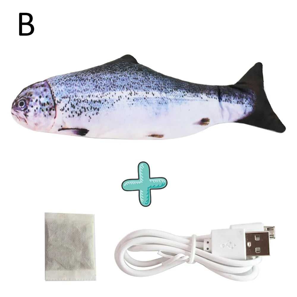 Electronic Flapping Fish Pet Cat-Dog Toy Salmon 30Cm sold by Poopy and Poops General Pet Store poppyandpoops.ca