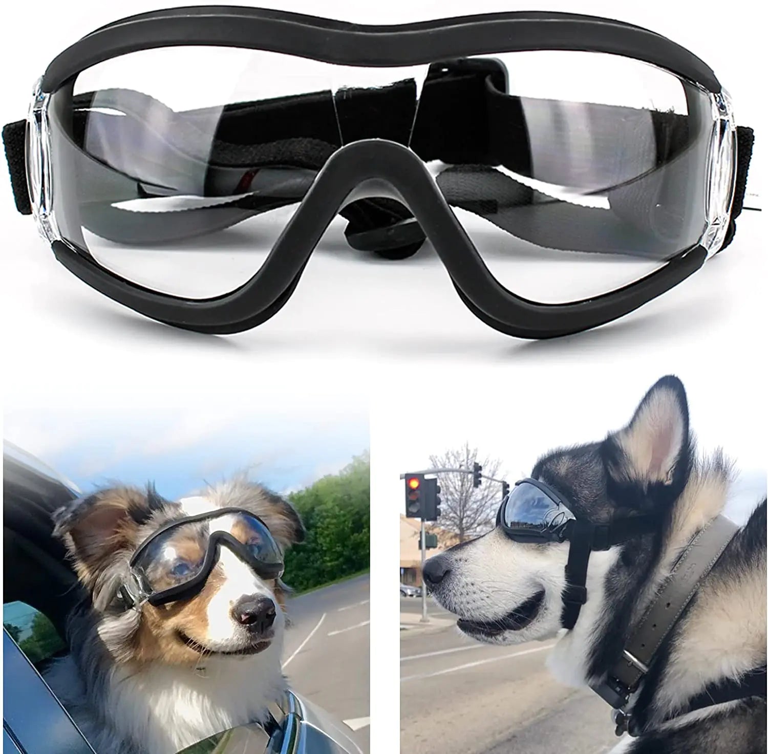 Adjustable Strap Dog Goggles sold by Poopy and Poops General Pet Store poppyandpoops.ca