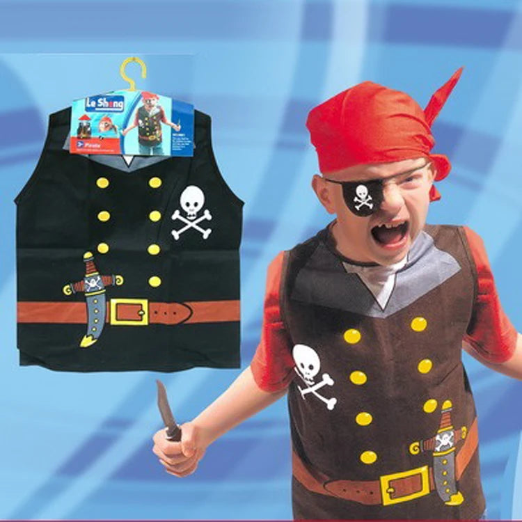 Matching Girls Kids Children Pirate Halloween Costume Pirate (vest hat) sold by Poopy and Poops General Pet Store poppyandpoops.ca