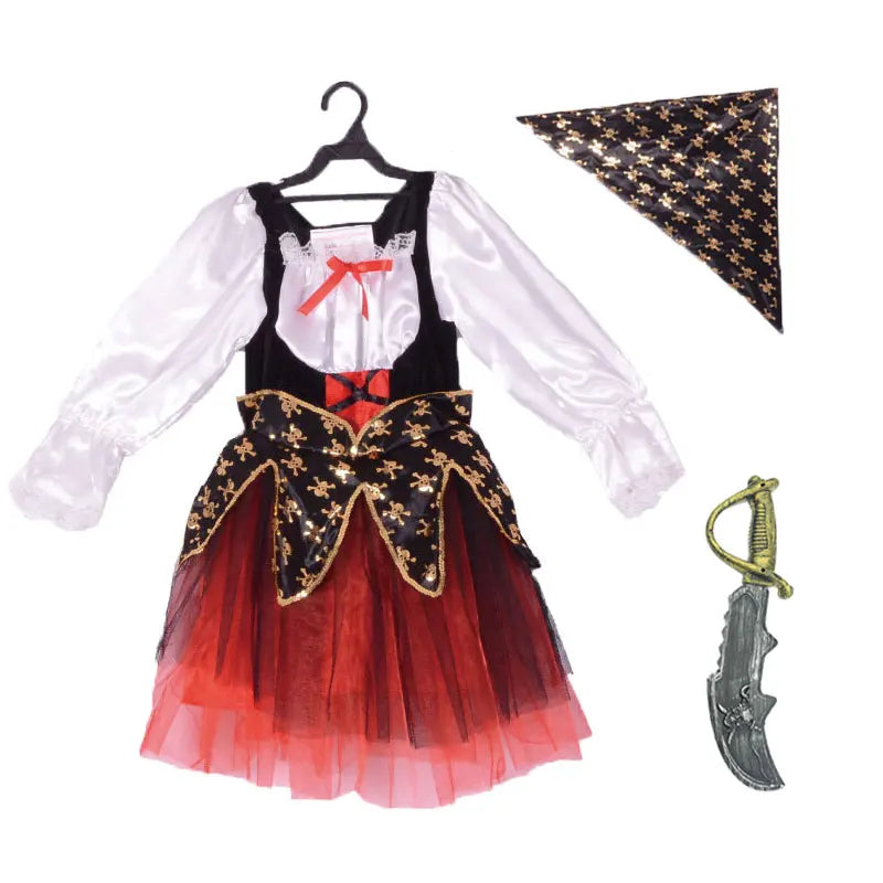 Matching Girls Kids Children Pirate Halloween Costume sold by Poopy and Poops General Pet Store poppyandpoops.ca