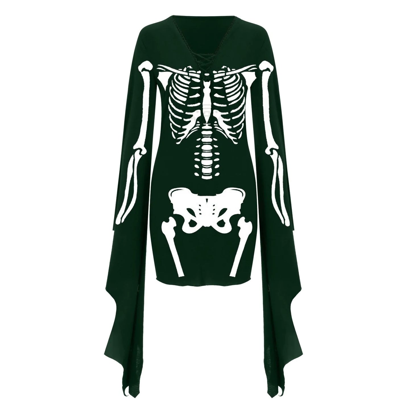 Women'S Halloween Costume Skeleton Vampire in Black Red Green sold by Poopy and Poops General Pet Store poppyandpoops.ca