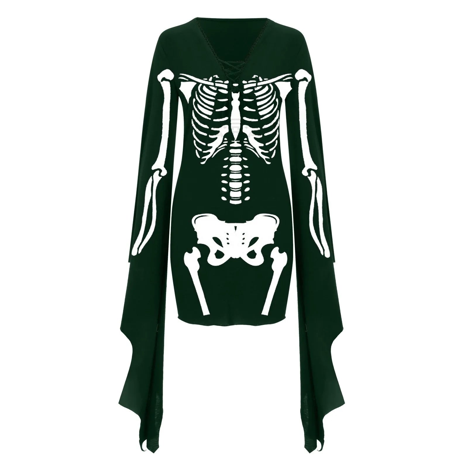 Women'S Halloween Costume Skeleton Vampire in Black Red Green sold by Poopy and Poops General Pet Store poppyandpoops.ca