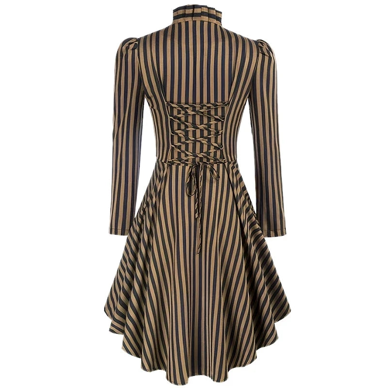 Women's Medieval Pirate Jacket Ruffled Waist Corset Dresses sold by Poopy and Poops General Pet Store poppyandpoops.ca