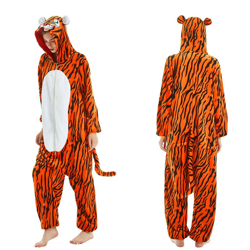 Women Unicorn Onesies Unisex Autumn Winter Fox Deer Onesies Kids Nightwear Anime Costumes Adults Flannel Sleepwear Men Pajamas New Jumping Tiger sold by Poopy and Poops General Pet Store poppyandpoops.ca
