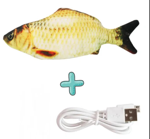 Electronic Flapping Fish Pet Cat-Dog Toy Grass Carp 2 30Cm sold by Poopy and Poops General Pet Store poppyandpoops.ca