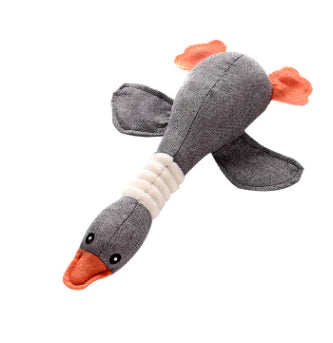 Dog Duck Toy Gray sold by Poopy and Poops General Pet Store poppyandpoops.ca