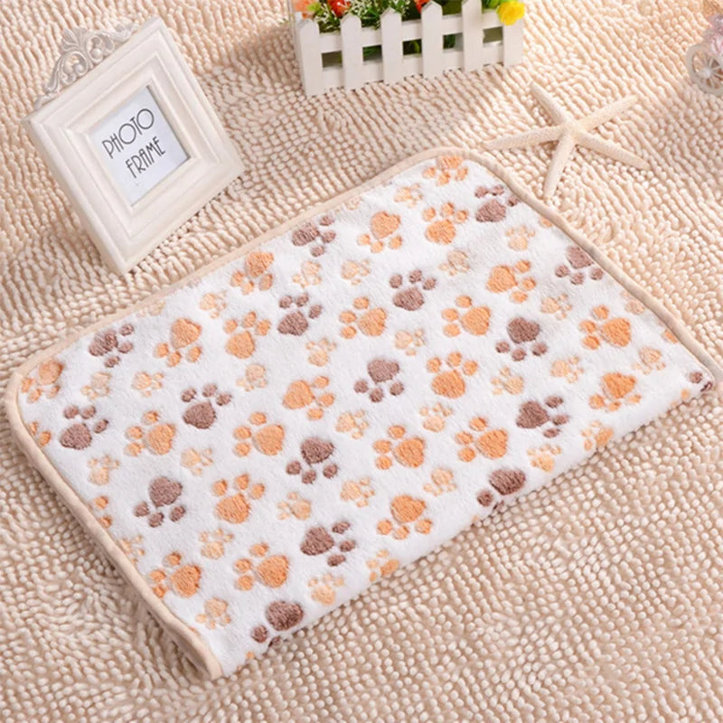 Floral Pet Sleep Warm Paw Print Bed sold by Poopy and Poops General Pet Store poppyandpoops.ca