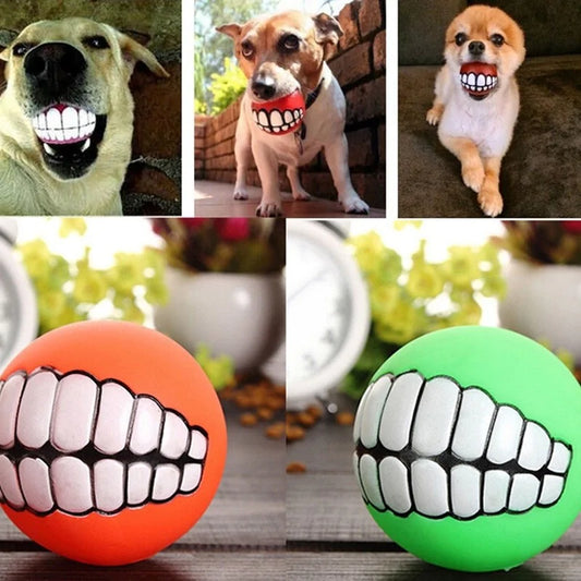 Pet Ball Teeth Silicon Chew Toys for Large Dog Breeds sold by Poopy and Poops General Pet Store poppyandpoops.ca